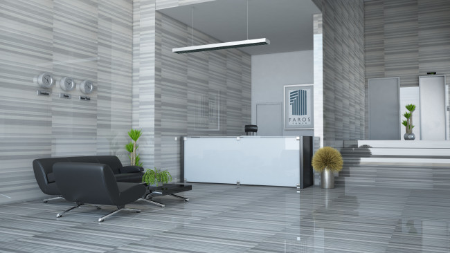 Обои картинки фото 3д, графика, realism, реализм, лесница, дом, растения, часы, комната