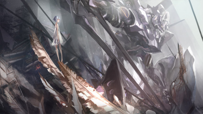 Обои картинки фото аниме, evangelion, neon, genesis, ayanami, rei, eva, 01