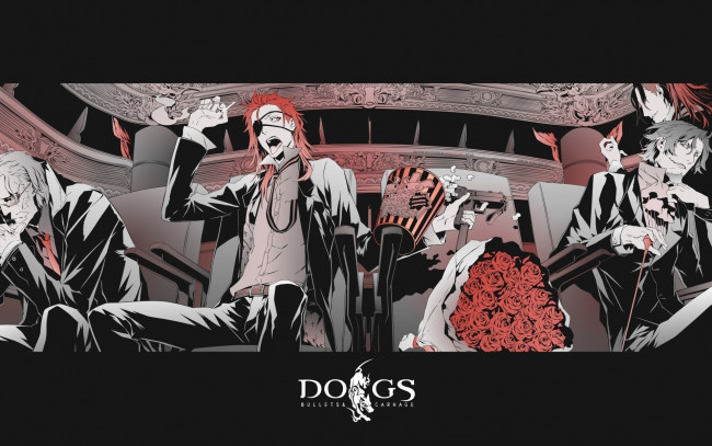 Обои картинки фото аниме, dogs, bullets, carnage, mihai, mihaeroff, badou, nails