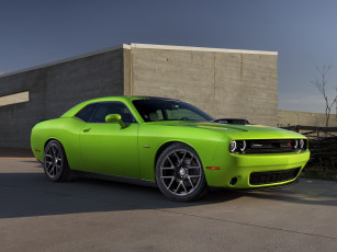 Картинка автомобили dodge challenger зеленый 2015 lc r-t shaker