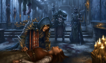 Картинка diablo+iii +reaper+of+souls видео+игры diablo iii свечи смерть reaper of souls люди висельники