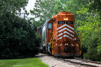 Картинка техника поезда состав локомотив рельсы