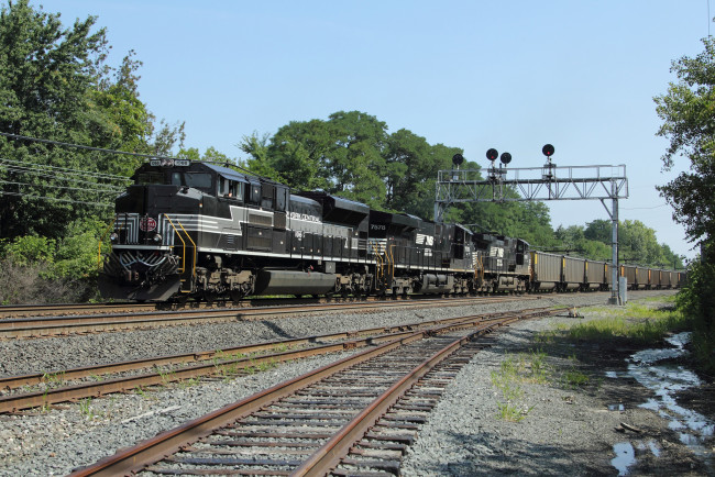 Обои картинки фото техника, поезда, рельсы, локомотив, состав