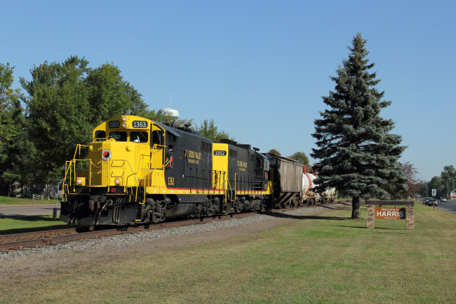 Обои картинки фото техника, поезда, рельсы, локомотив, состав