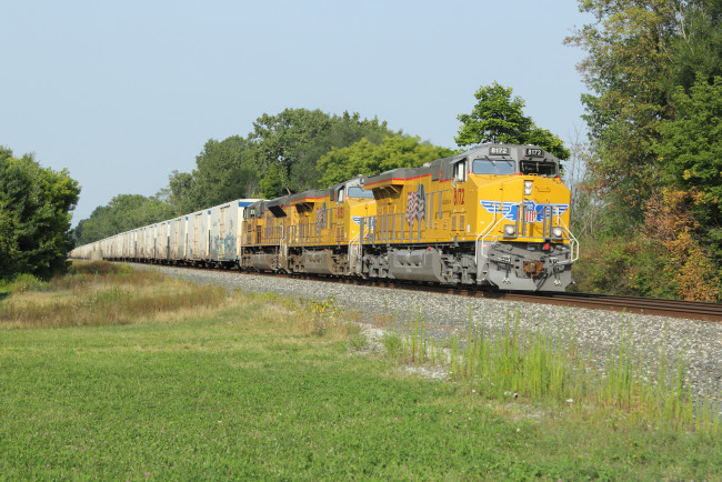 Обои картинки фото техника, поезда, рельсы, состав, локомотив