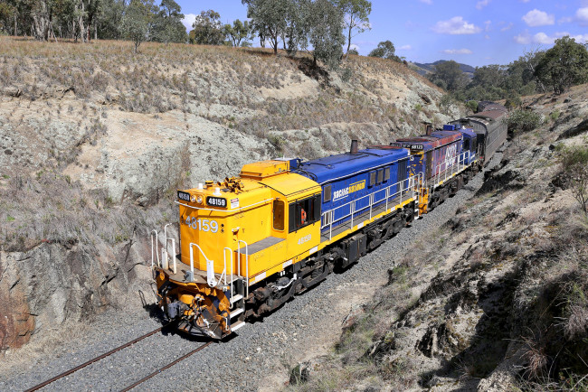 Обои картинки фото техника, поезда, состав, локомотив, рельсы