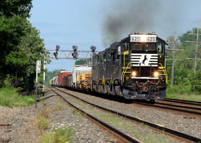 Обои картинки фото техника, поезда, состав, локомотив, рельсы