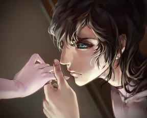 Картинка аниме unknown +другое парень рука