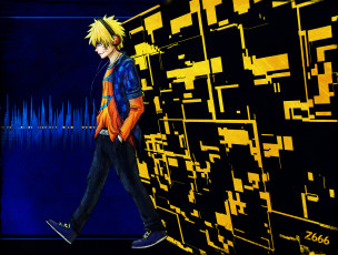 Картинка аниме naruto пространство наушники наруто