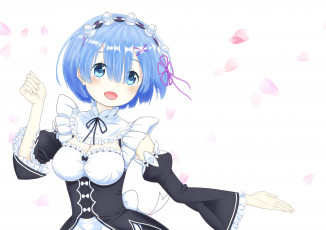 Картинка аниме re +zero+kara+hajimeru+isekai+seikatsu взгляд фон девушка