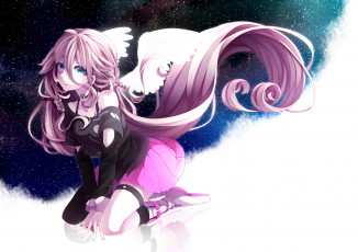 Картинка аниме vocaloid фон взгляд девушка