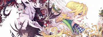 Картинка аниме ангелы +демоны парни существа