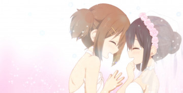 Картинка аниме k-on взгляд фон девушки