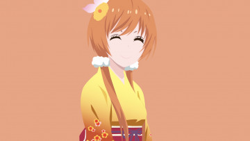 Картинка аниме nisekoi взгляд фон девушка