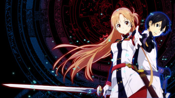 Картинка аниме sword+art+online девушка фон взгляд