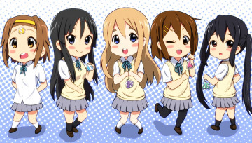 Картинка аниме k-on фон взгляд девушки