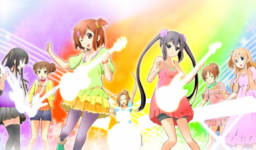 Картинка аниме k-on фон девушки взгляд