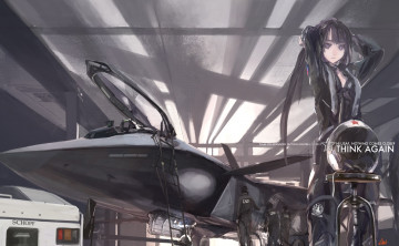 Картинка аниме оружие +техника +технологии девушка