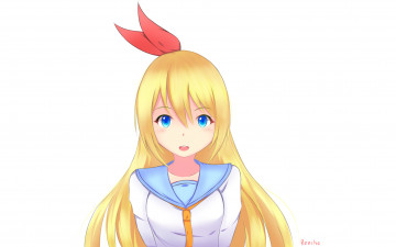 Картинка аниме nisekoi фон взгляд девушка