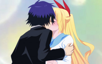 Картинка аниме nisekoi фон взгляд девушка