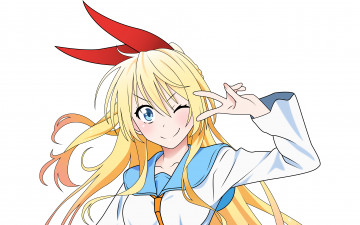 Картинка аниме nisekoi фон взгляд девушка