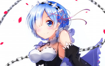 Картинка аниме re +zero+kara+hajimeru+isekai+seikatsu девушка фон взгляд