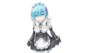 Картинка аниме re +zero+kara+hajimeru+isekai+seikatsu девушка взгляд фон