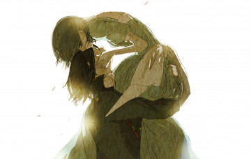 Картинка аниме howl`s+moving+castle двое