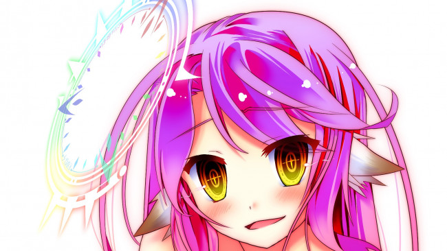 Обои картинки фото аниме, no game no life, фон, взгляд, девушка