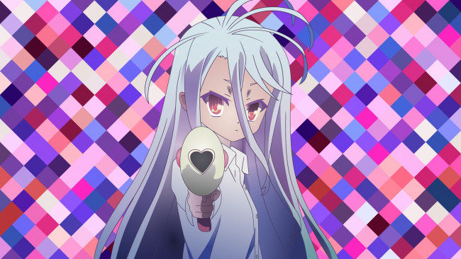 Обои картинки фото аниме, no game no life, фон, взгляд, девушка