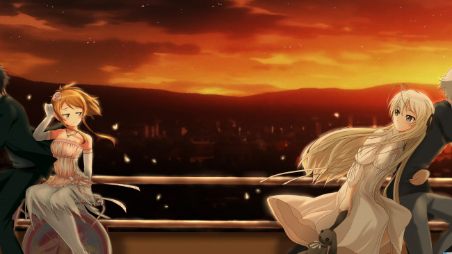 Обои картинки фото аниме, unknown,  другое, вечер