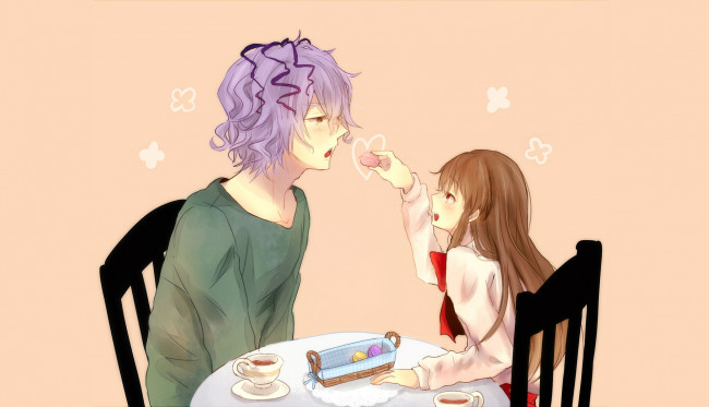 Обои картинки фото аниме, ib, иб, двое