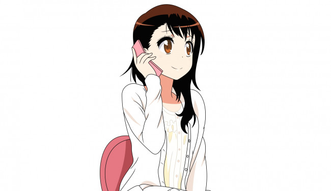 Обои картинки фото аниме, nisekoi, девушка, фон, взгляд