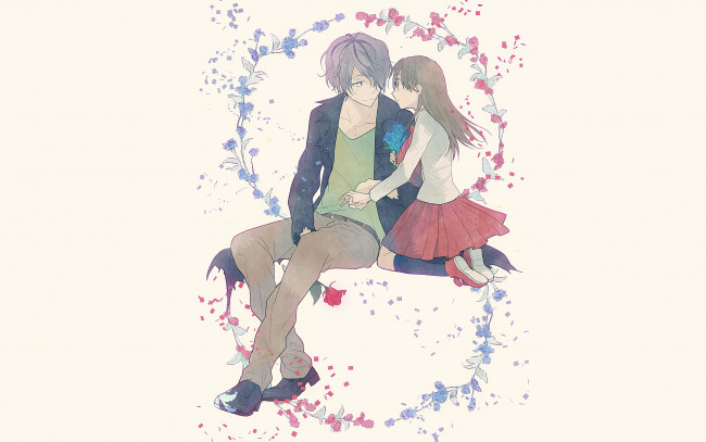 Обои картинки фото аниме, ib, иб, двое