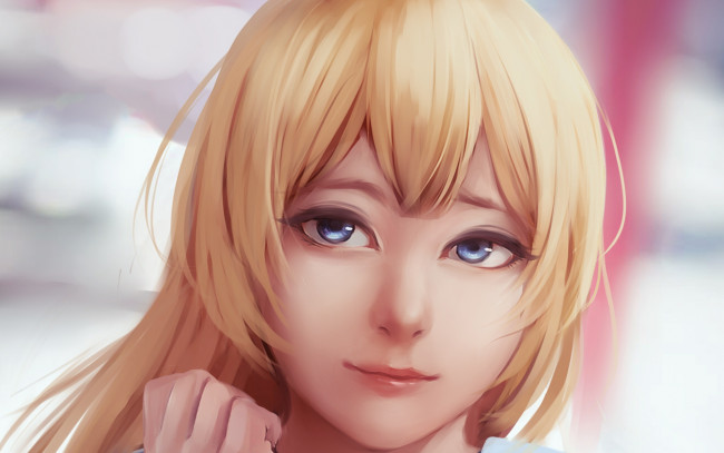 Обои картинки фото аниме, nisekoi, фон, взгляд, девушка