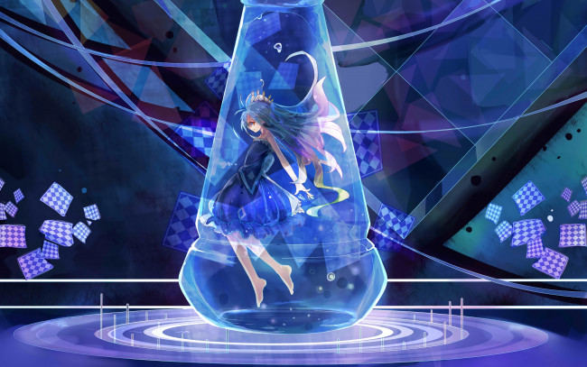 Обои картинки фото аниме, no game no life, фон, взгляд, девушка