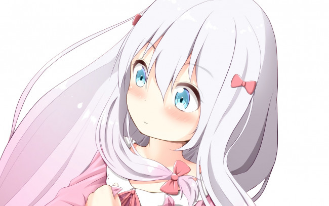 Обои картинки фото аниме, unknown,  другое, фон, девушка, взгляд