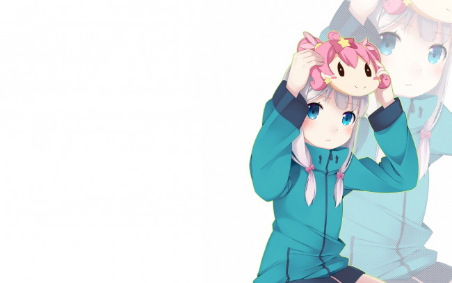 Обои картинки фото аниме, unknown,  другое, фон, взгляд, девушка