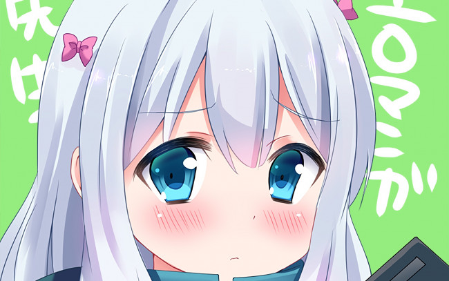 Обои картинки фото аниме, unknown,  другое, фон, взгляд, девушка