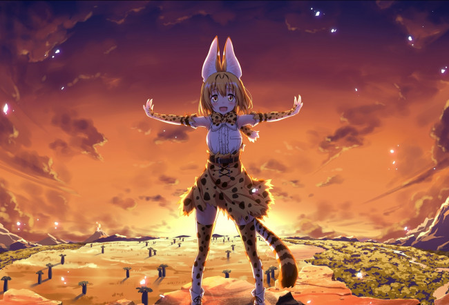 Обои картинки фото аниме, kemono friends, kemono, friends
