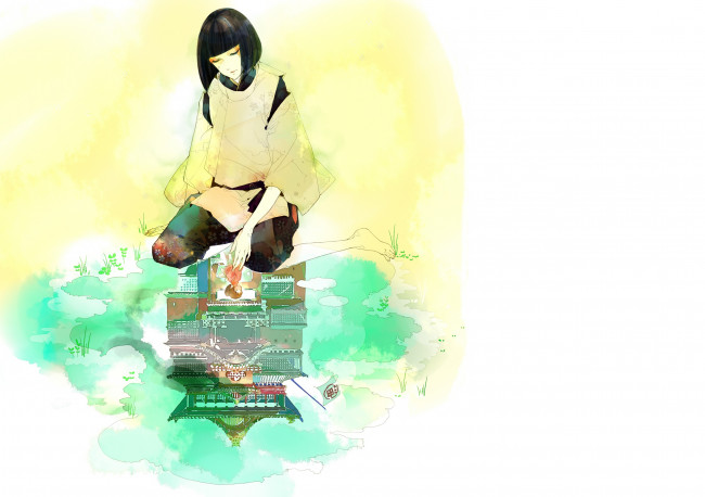 Обои картинки фото аниме, spirited away, хаку