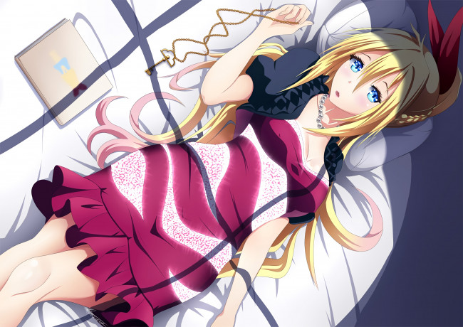 Обои картинки фото аниме, nisekoi, фон, взгляд, девушка