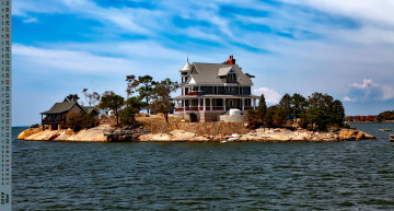 Картинка календари города растения водоем дом