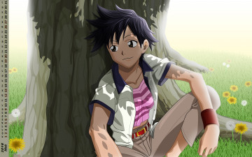 Картинка календари аниме цветы юноша взгляд