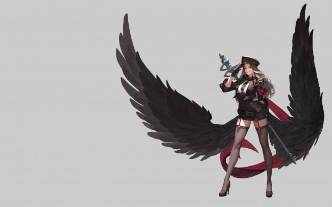 Обои картинки фото фэнтези, ангелы, illustrator, арт, daeho, cha, goddess