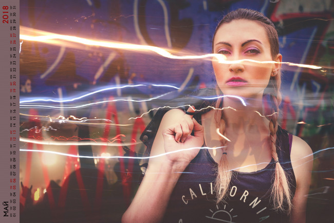 Обои картинки фото календари, компьютерный дизайн, девушка, взгляд