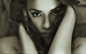 Картинка календари компьютерный+дизайн лицо взгляд девушка