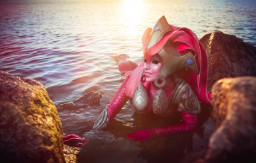 Картинка девушки -+креатив +косплей koi nami cosplay league of legends море камни