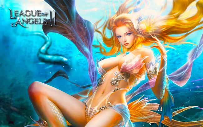 Обои картинки фото видео игры, league of angels, девушка, русалка, вода, gila