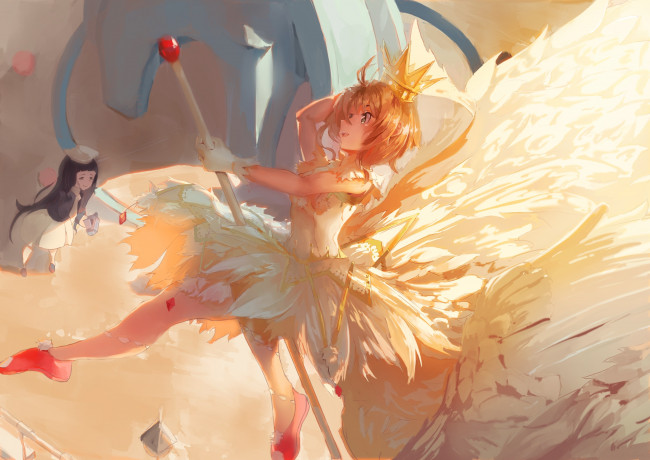 Обои картинки фото аниме, card captor sakura, сакура, собирательница, карт